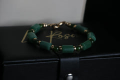 Green Jade bracelet (Gold or Sliver) Green Jade bracelet (Gold or Sliver)