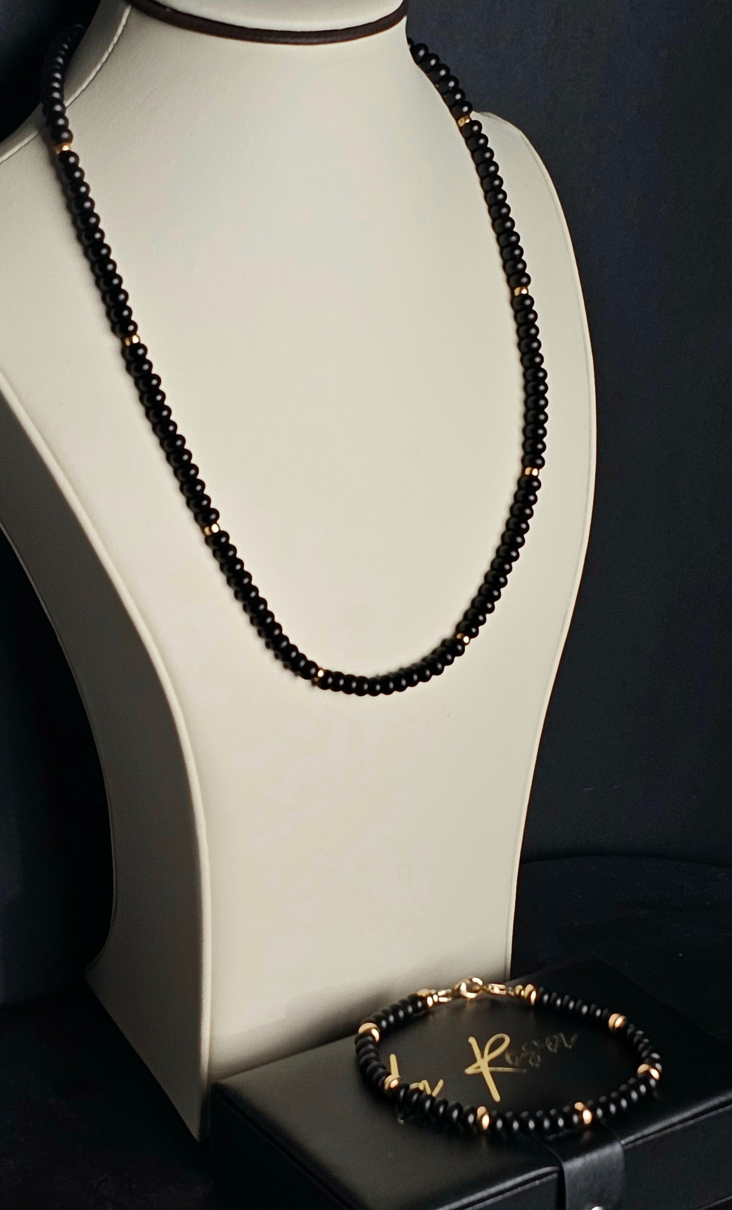 Black Onyx Gold Set