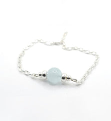 AQUAMARINE MINIMALIST BRACELET AQUAMARINE MINIMALIST BRACELET