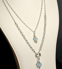 LAYERED AQUAMARINE NECKLACE