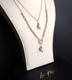 LAYERED KUNZITE NECKLACE
