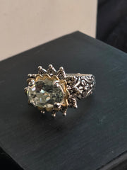 Barbara Bixby Sterling Silver Pale Green Gemstone Ring