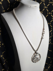 Ann King sterling silver bamboo pendant necklace