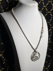 Ann King sterling silver bamboo pendant necklace