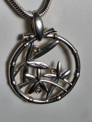 Ann King sterling silver bamboo pendant necklace
