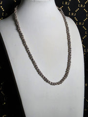 Barbara Bixby 18-inch sterling silver floral link chain necklace