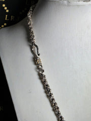Barbara Bixby 18-inch sterling silver floral link chain necklace