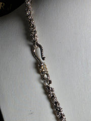 Barbara Bixby 18-inch sterling silver floral link chain necklace
