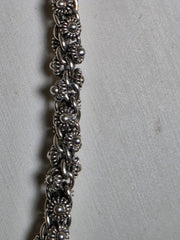 Barbara Bixby 18-inch sterling silver floral link chain necklace