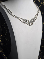 Carolyn Pollack R Moon Native American Sterling Silver Statement Collar Necklace