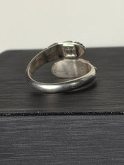 Vintage John & Bonnie Quam sterling silver turquoise wrap ring- sz 6