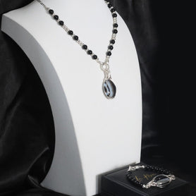 Eclipse Horizon (Banded Onyx) Necklace + Bracelet