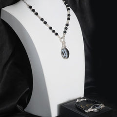 Eclipse Horizon (Banded Onyx) Necklace + Bracelet