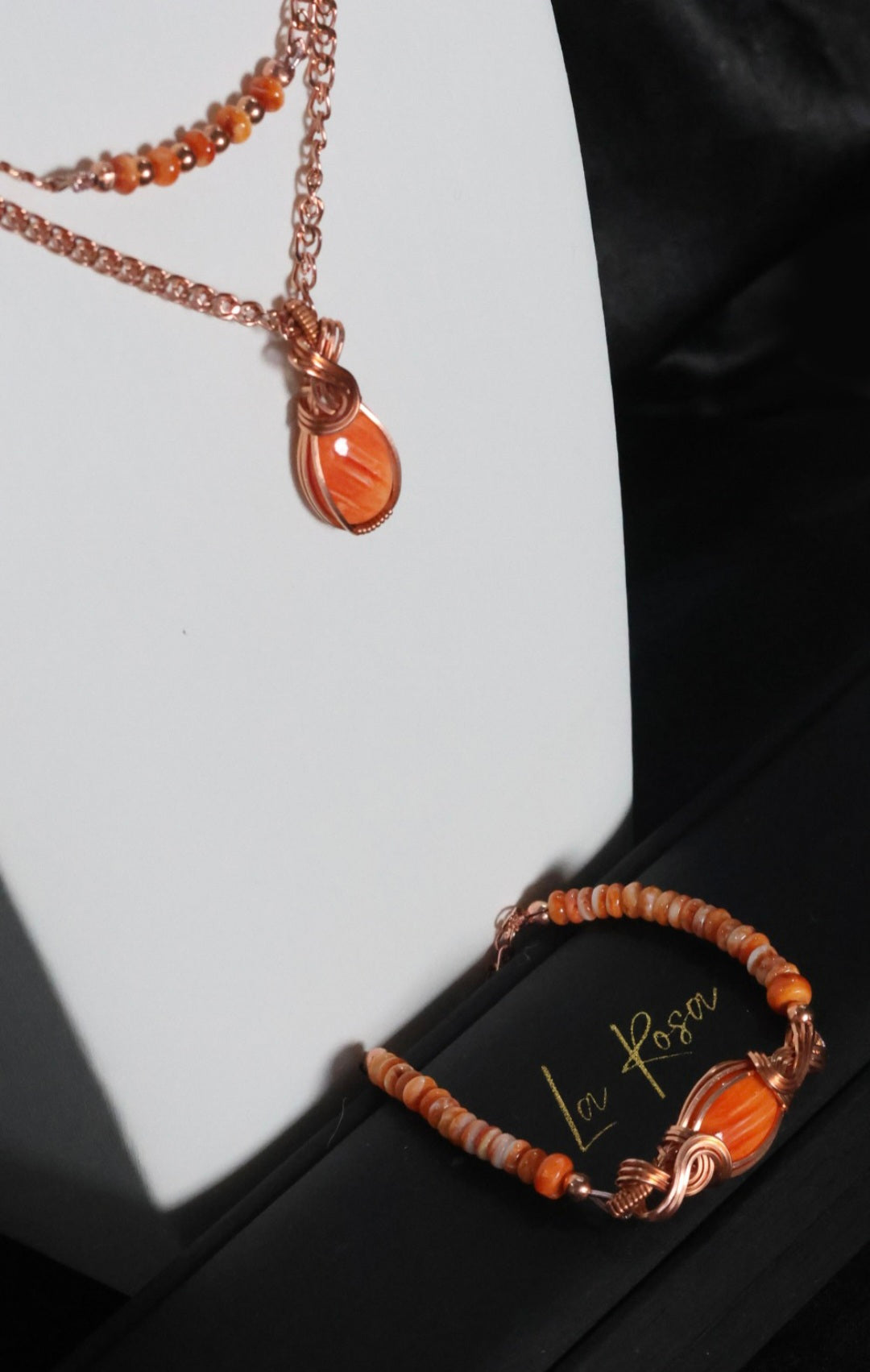 Ember & Earth Full Set - (Spiny Oyster) Necklace + Bracelet + Earrings