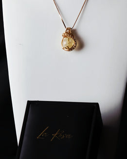 Citrine Wire Wrap Pendant Necklace