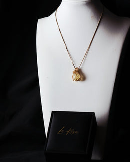 Citrine Wire Wrap Pendant Necklace