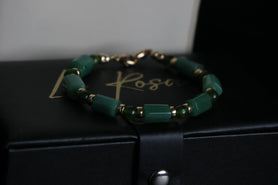 Green Jade bracelet (Gold or Sliver)