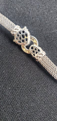 Rare JAI by John Hardy Sterling Silver &amp; 14K Leopard Mesh Bracelet — 25.42g