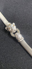 Rare JAI by John Hardy Sterling Silver &amp; 14K Leopard Mesh Bracelet — 25.42g