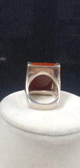 Massive JAI by John Hardy Sterling Silver &amp; 14K Carnelian Statement Ring — 21.91g