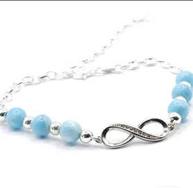 Larimar Infinity Minimalist Bracelet