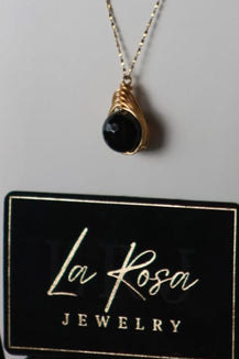 Facted Black Onyx  - One-of-a-kind Pendant Necklace