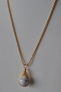 Howlite- One-Of-a-kind pendant necklace