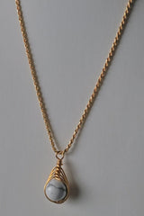 Howlite- One-Of-a-kind pendant necklace