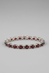 Deep Red Garnet Tennis Bracelet