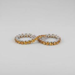 Golden Yellow Gemstone Tennis Bracelet