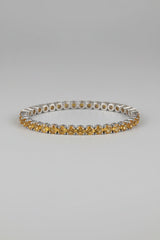 Golden Yellow Gemstone Tennis Bracelet