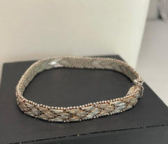 Women's Vintage Estate Sterling Silver Herringbone Bracelet