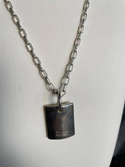Robert Lee Morris RLM Studio Sterling Silver Cross Dog Tag Necklace