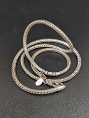 30-Inch Sterling Silver Foxtail Chain Necklace