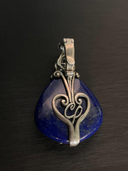 Carolyn Pollack sterling silver lapis lazuli reversible pendant