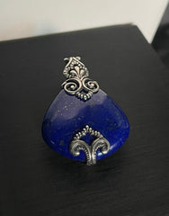 Carolyn Pollack sterling silver lapis lazuli reversible pendant