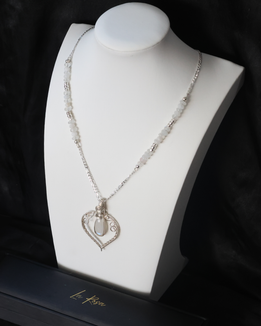 Rainbow Moonstone  - Caged Heart