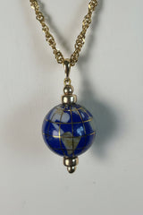 Gold-Plated Globe Pendant Necklace