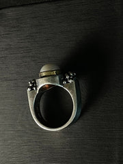 Michael Dawkins Pearl Beaded Sterling Silver 925 14k Ring