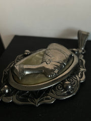 Vintage Sterling Silver Nefertiti Egyptian Revival Pendant – product image 1