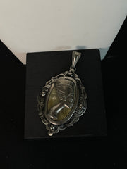 Vintage Sterling Silver Nefertiti Egyptian Revival Pendant – product image 1