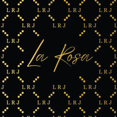 La Rosa original black and gold LRJ diamond monogram pattern