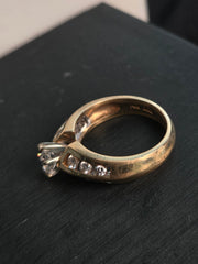 GIA Diamond Channel Set Ring 14K (Knife Edge)