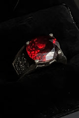8 ct Natural Fire Garnet Sterling Silver Ring – Size 9 – product image 1