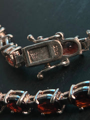 Deep Red Garnet Tennis Bracelet