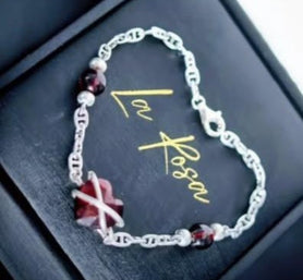 Garnet Heart Bracelet