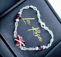 Garnet Heart Bracelet