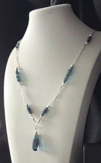The Aurora Borealis ~ One Of A Kind Necklace Bi Colour Alexandrite Necklace