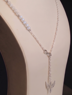 Moonstone Phoenix Pull Through Necklace