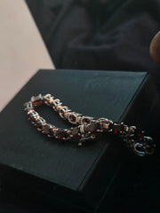 Deep Red Garnet Tennis Bracelet